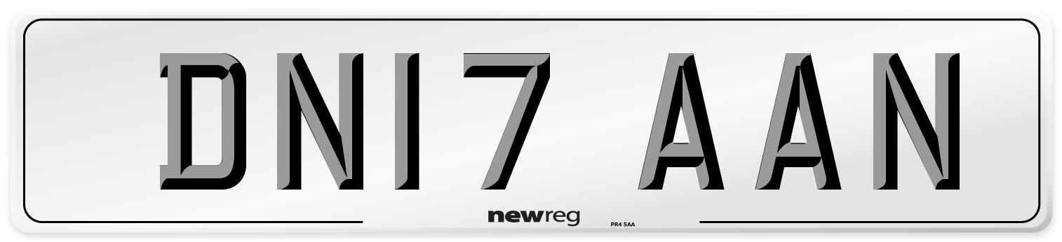 DN17 AAN Number Plate from New Reg